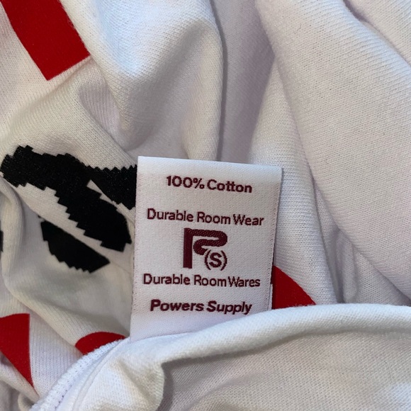 Powers Supply White Long Sleeve Graphic Cotton Tee “Jokes Gangs Hoods” - Picture 6 of 7